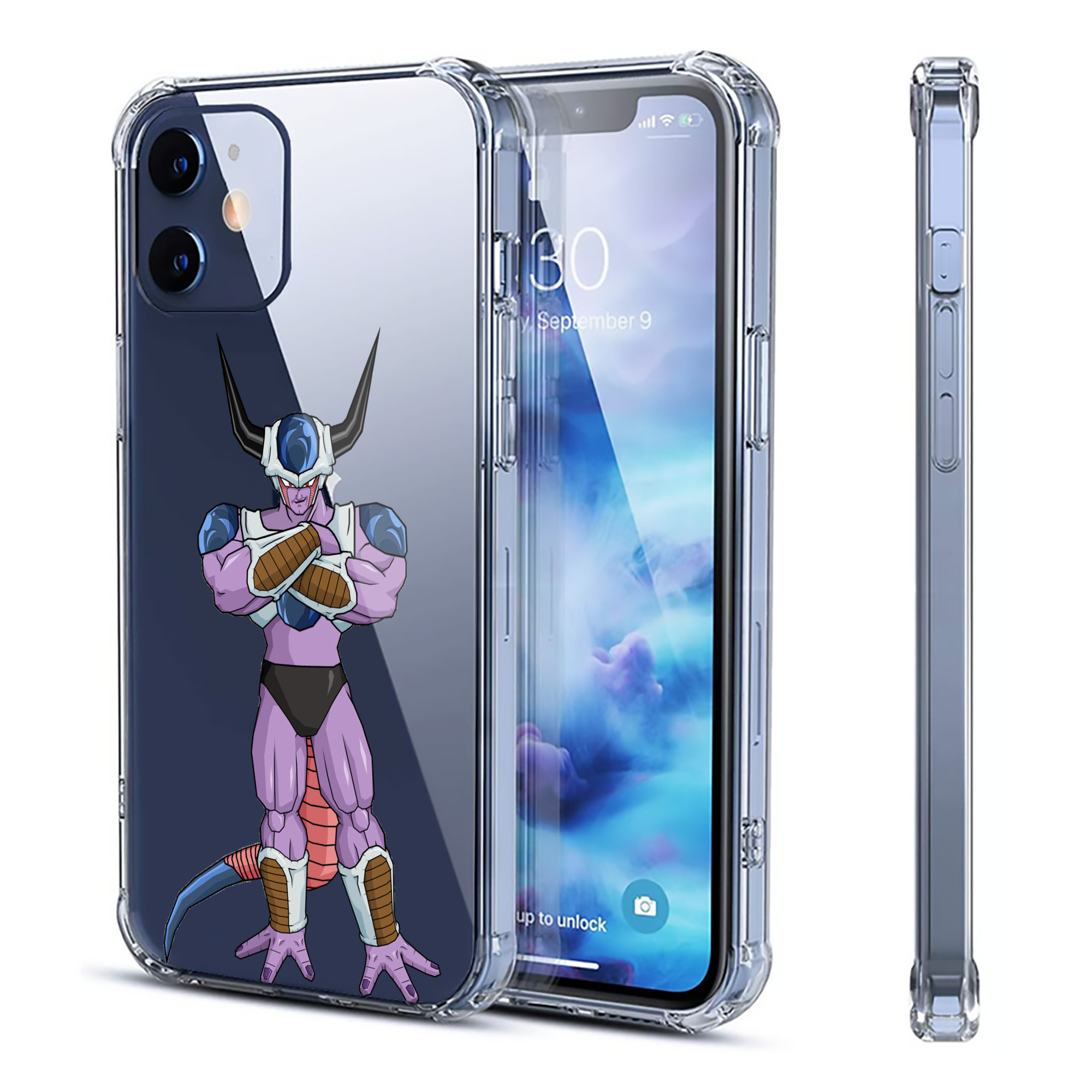 （画像用） ドラゴンボール フリーザ DRAGON BALL Frieza 【iPhone 12シリーズ対応】透明スマホケース（クリアソフトケース）